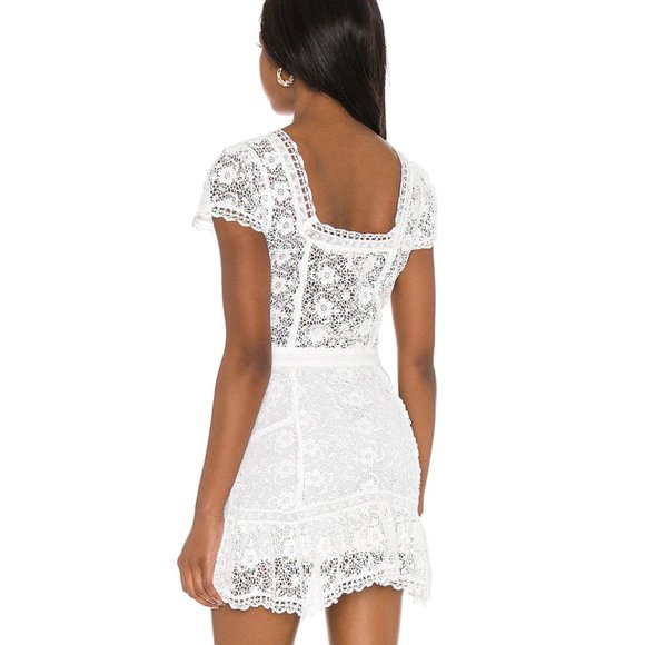 LoveShackFancy Acantha White Dress size 2 Revolve - Picture 7 of 10